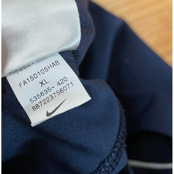 Nike Dri-Fit Men's Pants Track Basketball Y2k Ankle Zip Hem Flat Front‎ XL Blue - Picture 9 of 9